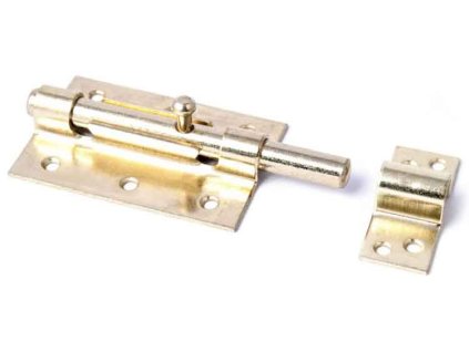 Zástrč na dvere s guľatým jazdcom, 455 - 120 mm, zlatá, XL-TOOLS