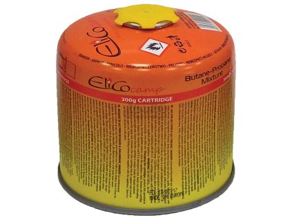 Plynová kartuša s propan-butanom 300 g, závit 7/16“, ELICO