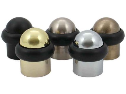 Doraz dverový s ochrannou gumou, nikel, XL-TOOLS
