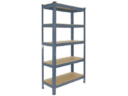 Kovový regál s policami z MDF dosky 1800 x 900 x 450 mm, nosnosť police 200 kg, SOLID