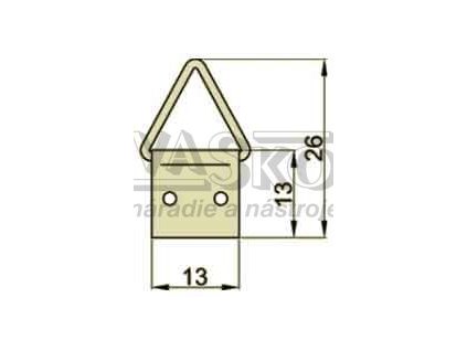 Závesné očko pre rám obrazov č. 2 13x13x26 mm, 100 ks