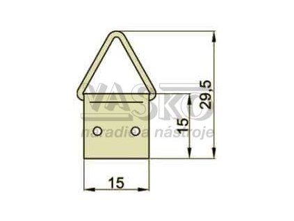Závesné očko pre rám obrazov č. 3 15x15x29,5 mm, 100 ks