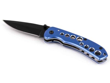 Nôž montérsky s čepeľou 15 cm, modrá dierovaná hliníková rukoväť, PRO-TECHNIK