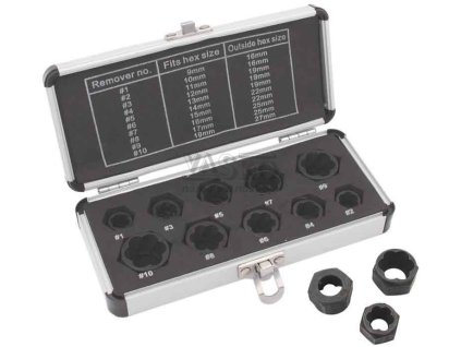 Sada hlavíc na poškodené skrutky a matice, XL-TOOLS