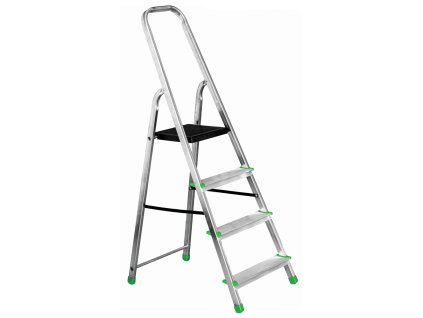 Schodíky hliníkové jednostranné - 4 stupne, 82 cm, nosnosť 120 kg, VASKO