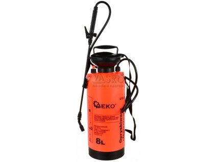 Postrekovač ručný tlakový 8 litrov, oranžový, GEKO