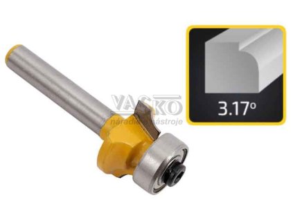 Stopková fréza do dreva, R = 3.17 mm, priemer 19 mm, stopka 6 mm, XL-TOOLS