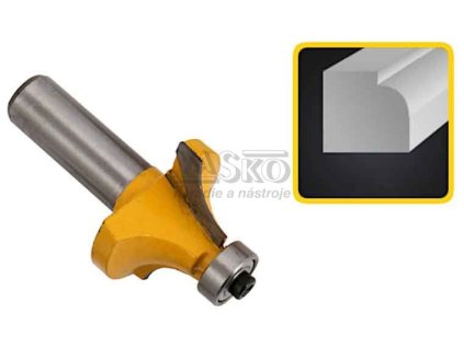 Stopková fréza do dreva, R = 11,1 mm, priemer 34,9 mm, stopka 8 mm, XL-TOOLS
