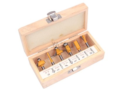 Sada stopkových fréz do dreva 6-dielna, upínacia stopka 8 mm, XL-TOOLS