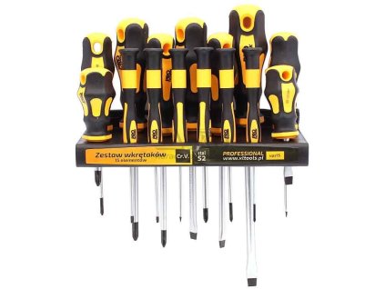 Sada skrutkovačov 15-dielna, 4 x PH, 5 x PL, 6 x jemné skrutkovače, PRO-TECHNIK