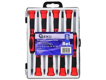Sada jemných skrutkovačov TORX, 8-dielna, GEKO