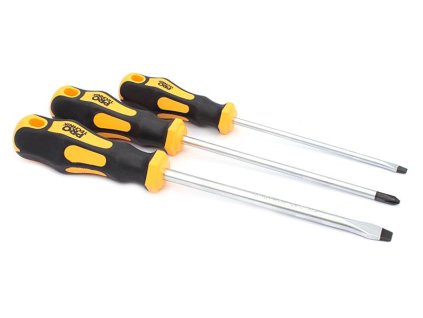 Skrutkovač PH 2 x 100 mm, žltočierna rukoväť, PRO-TECHNIK