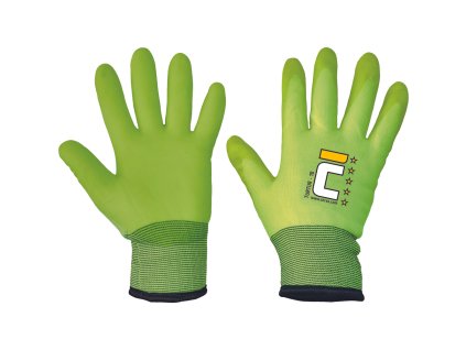 TURTUR rukavice zimné máč. v PVC (Farba žltá, Veľkosť 11)