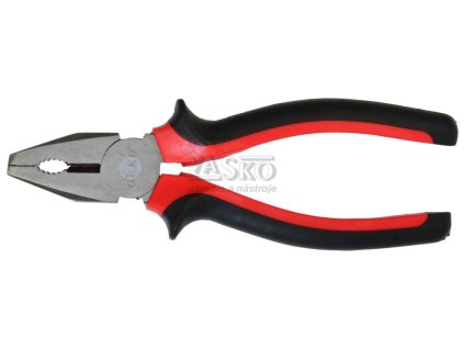 Kliešte kombinované 160 mm, poniklované, dvojplastová rukoväť, GEKO