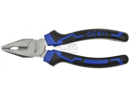 Kliešte kombinované 180 mm, dvojplastová rukoväť, GEKO PREMIUM