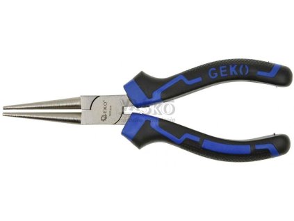 Kliešte očkové s guľatými čelusťami 160 mm, dvojplastová rukoväť, GEKO PREMIUM
