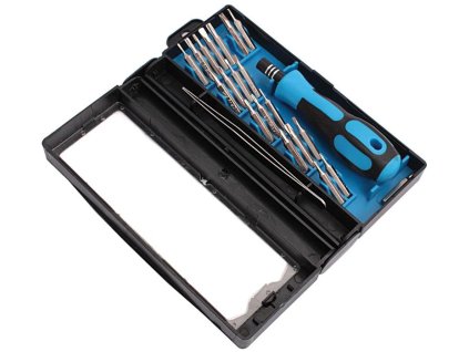 Sada jemných bitov 1/4" s  držiakom bitov, plastová kazeta, 22-dielna, XL-TOOLS