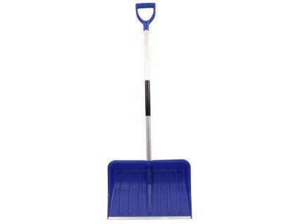 Odhŕňač na sneh plastový 50 cm x 40 cm s hliníkovou násadou, modrý, XL-TOOLS