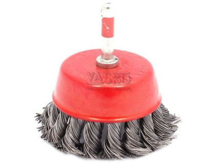 Kartáč hrnčekový vrkočový 75 mm so stopkou, XL-TOOLS
