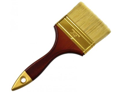 Štetec plochý s drevenou rukoväťou 90 mm - 3,5", PROFI, mahagónová rukoväť, GEKO