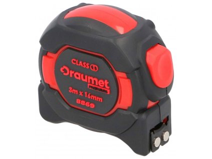 Meter zvinovací 3m x 16mm s magnetom, obojstranný, I trieda presnosti, DRAUMET