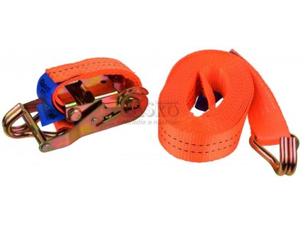 Remeň upínací s račňou 2000 kg, 2 háky, 35 mm x 6 m, GEKO