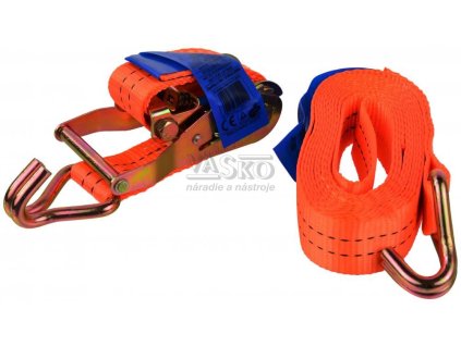 Remeň upínací s račňou 2000 kg, 2 háky, 35 mm x 4 m, GEKO