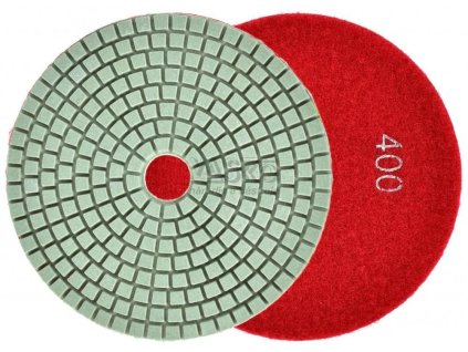 Brúsny diamantový kotúč 125 mm, zrno 400 suchý zips, brúsenie na mokro, GEKO