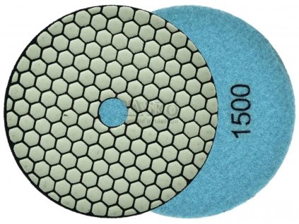 Brúsny diamantový kotúč 125 mm, zrno 1500 suchý zips, brúsenie na sucho, GEKO