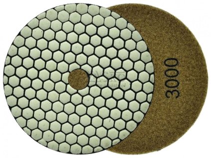 Brúsny diamantový kotúč 125 mm, zrno 3000 suchý zips, brúsenie na sucho, GEKO