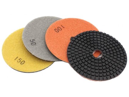 Brúsny diamantový kotúč 100 mm, zrno 100 suchý zips, na brúsenie žuly, XL-TOOLS