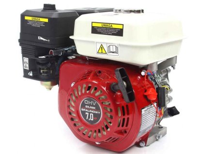 Benzínový štvortaktný spaľovací motor, 196 cm3, výkon 5,15  kW, hriadeľ 20 mm, MAR-POL