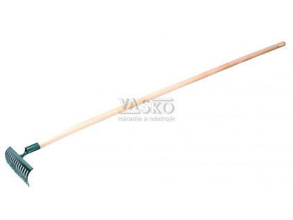 Hrable kovové, 14-zubové s drevenou násadou 150 cm