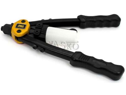 Nitovacie kliešte PROFI na nity 3.2, 4.0, 4.8, 6.0, 6.4, obojručné s nádobkou, PRO-TECHNIK