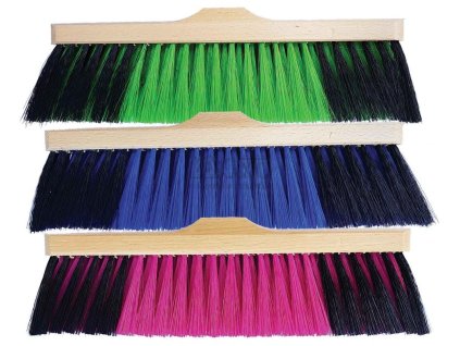 Metla drevená 30 cm, nylon, rôzne farby, bez násady, XL-TOOLS