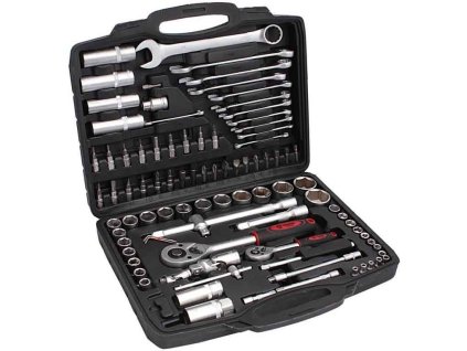 Gola sada 1/4" a 1/2", 94-dielna s očkoplochými kľúčmi v plastovom kufri, XL-TOOLS