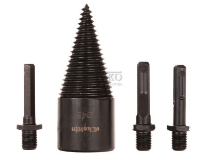 Štiepací klin do dreva s priemerom 45 mm + adaptér SDS-plus a HEX-6HRAN, GEKO
