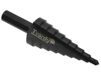 Vrták stupňovitý 4-20 mm do plechu, HSS M2 TiAlN krok 2mm, rovná drážka, TVARDY