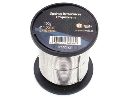 Spájka mäkká Sn60Pb40, priemer 1,0 mm, 100 g, tavidlo SW26, XL-TOOLS
