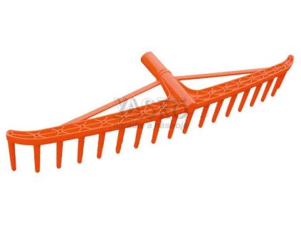 Hrable na seno oranžové, 18-zubové, bez násady, RAMP