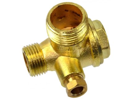 Spätný ventil na kompresor 1/2" x 3/8" x 1/4", GEKO