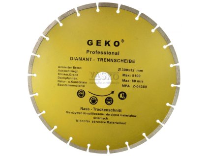 Diamantový kotúč segmentový 300 x 32 x 3,3 mm, GEKO