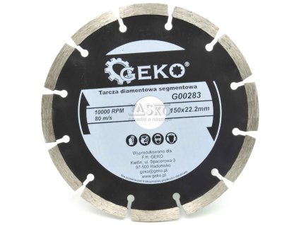 Diamantový kotúč segmentový 150 x 22 x 2,4 mm, segment 10 mm, PROFI, GEKO