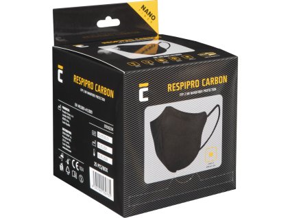 RespiPro Carbon FFP2 25ks respirátor (Farba -, Veľkosť L)