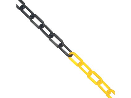 JSP reťaz plast 8mm/25m (Farba černá/žltá, Veľkosť -)