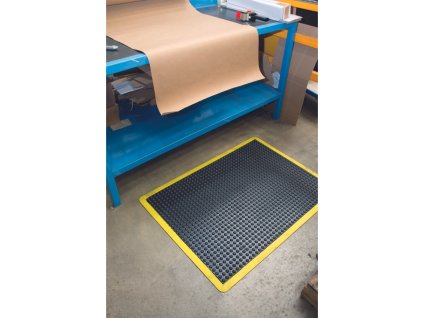 BUBBLEMAT rubber rohož (Farba černá/žltá, Veľkosť 0,9mx1,2m)