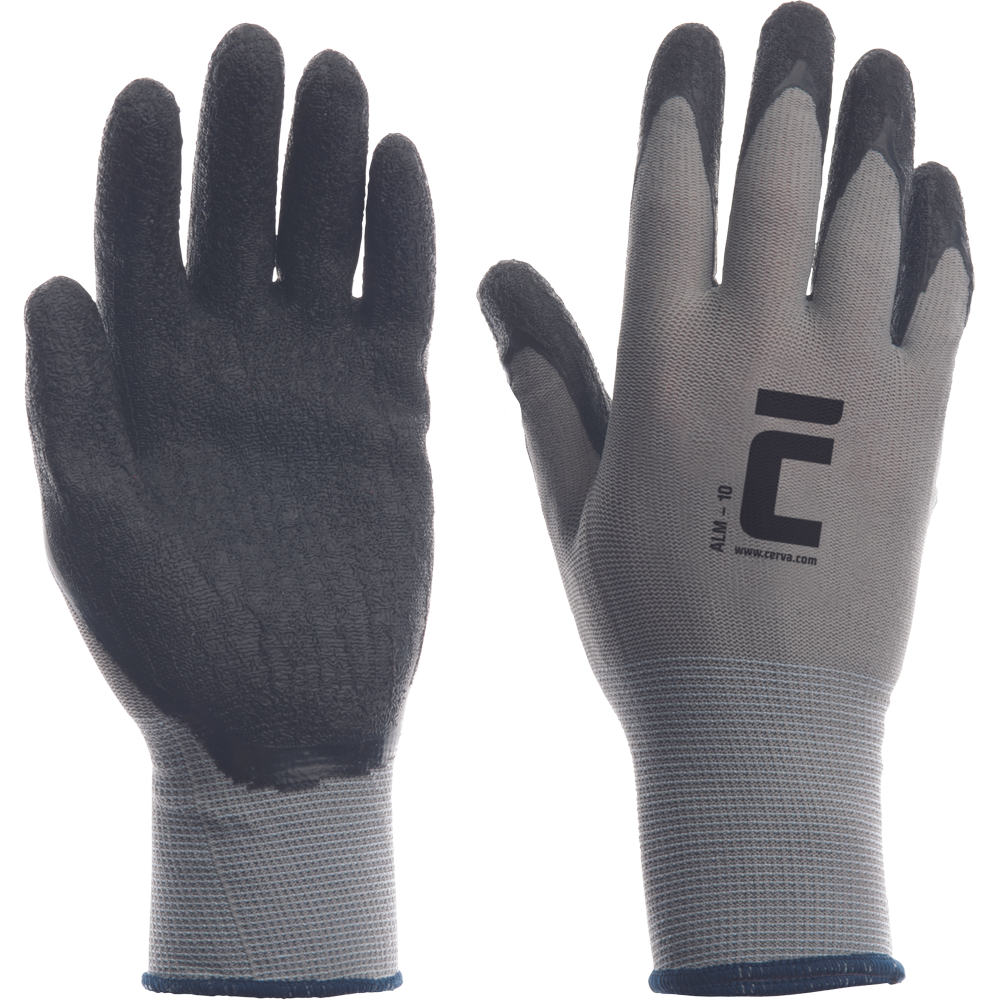 ALM rukavice nylon/latex Farba: -, Veľkosť: 9