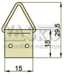 Závesné očko pre rám obrazov č. 3 15x15x29,5 mm, 100 ks