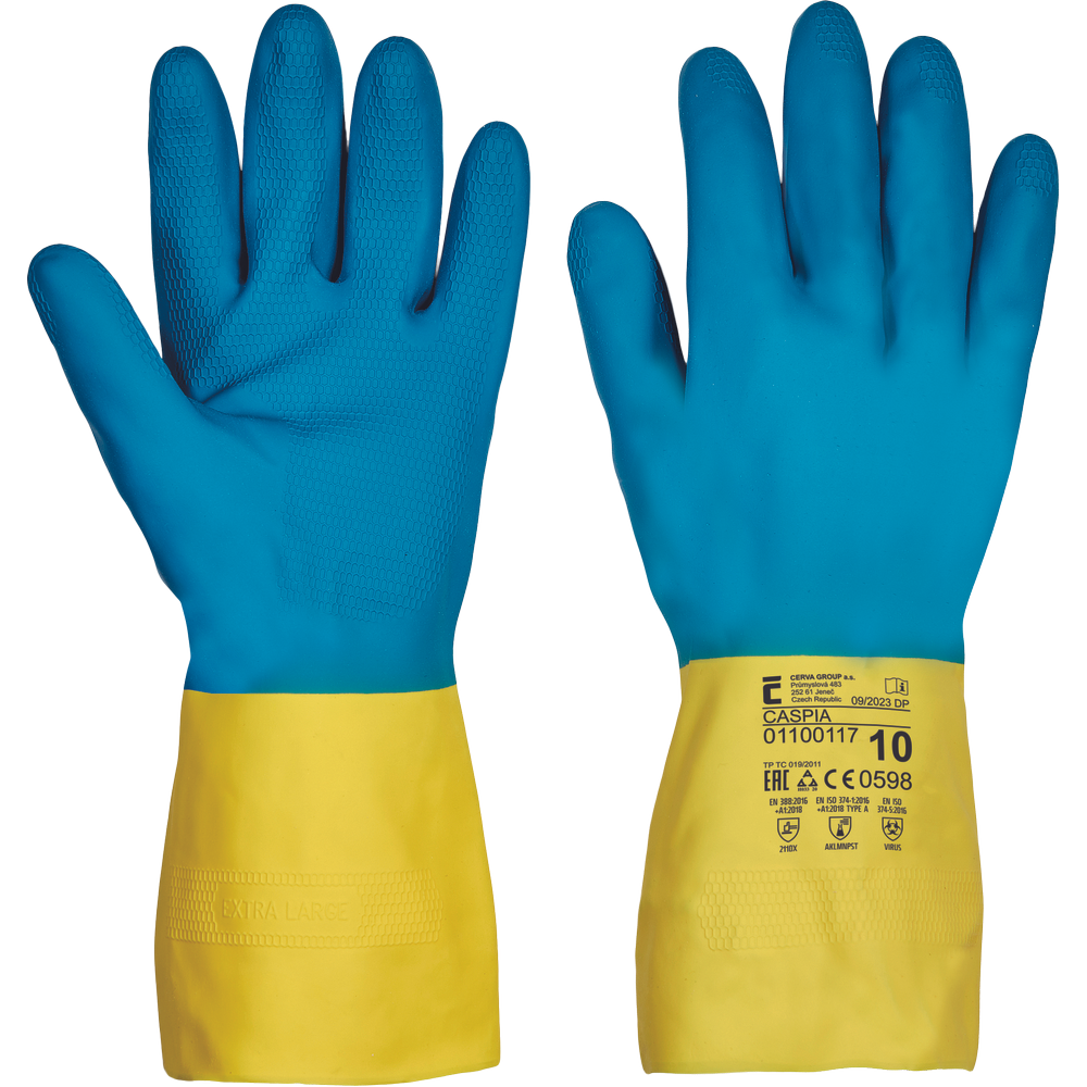 CASPIA rukavice latex/neopren Farba: -, Veľkosť: 8