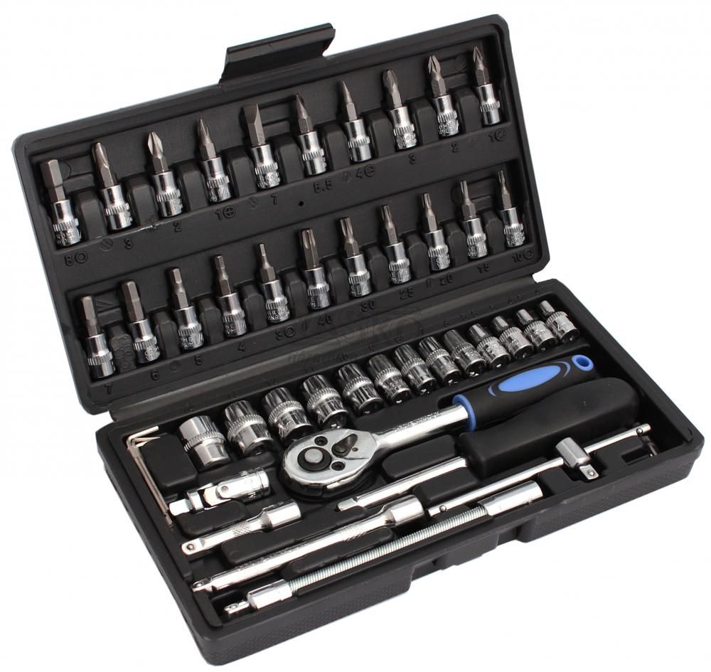 Gola sada 1/4", 46-dielna, hlavice 6-14 mm, XL-TOOLS